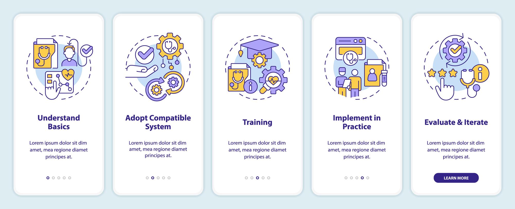 Kleinformatige Illustration: Paket-Tableaus